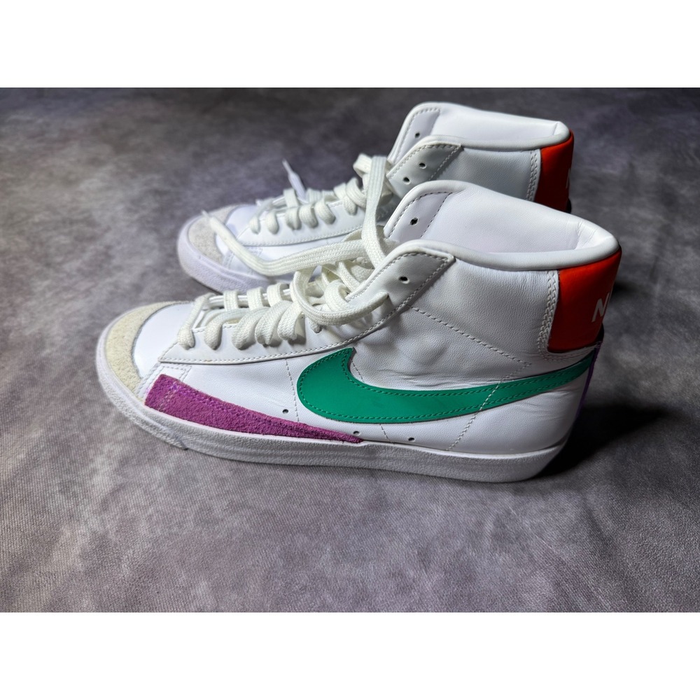 Nike Blazer Mid 77 White Green Purple Orange High Top Sneakers CZ1088-100